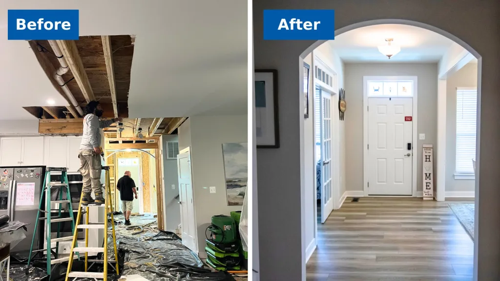 before and after water damage expert water damage restoration services for home and the office