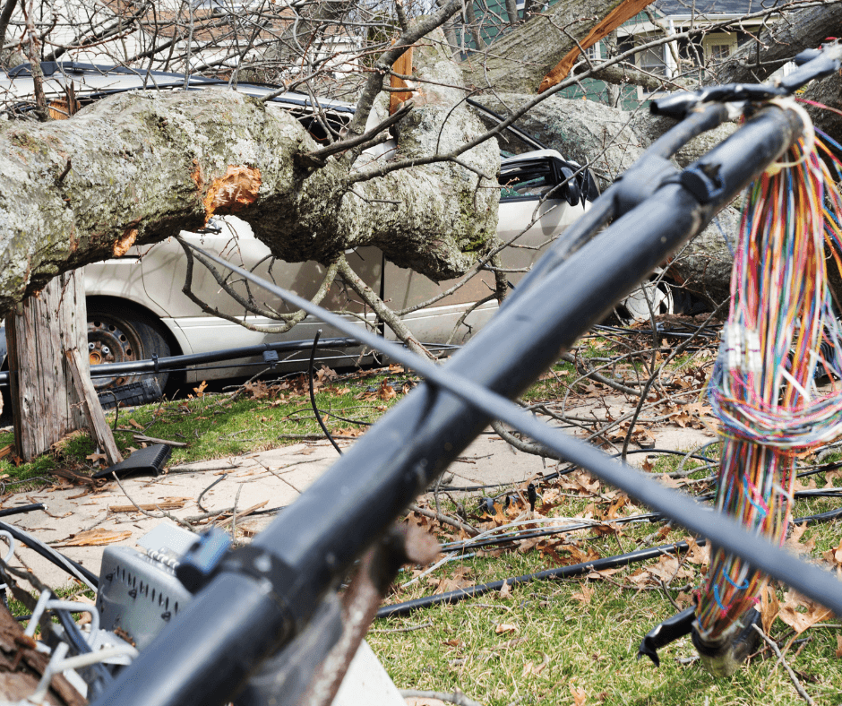 straight line wind damage